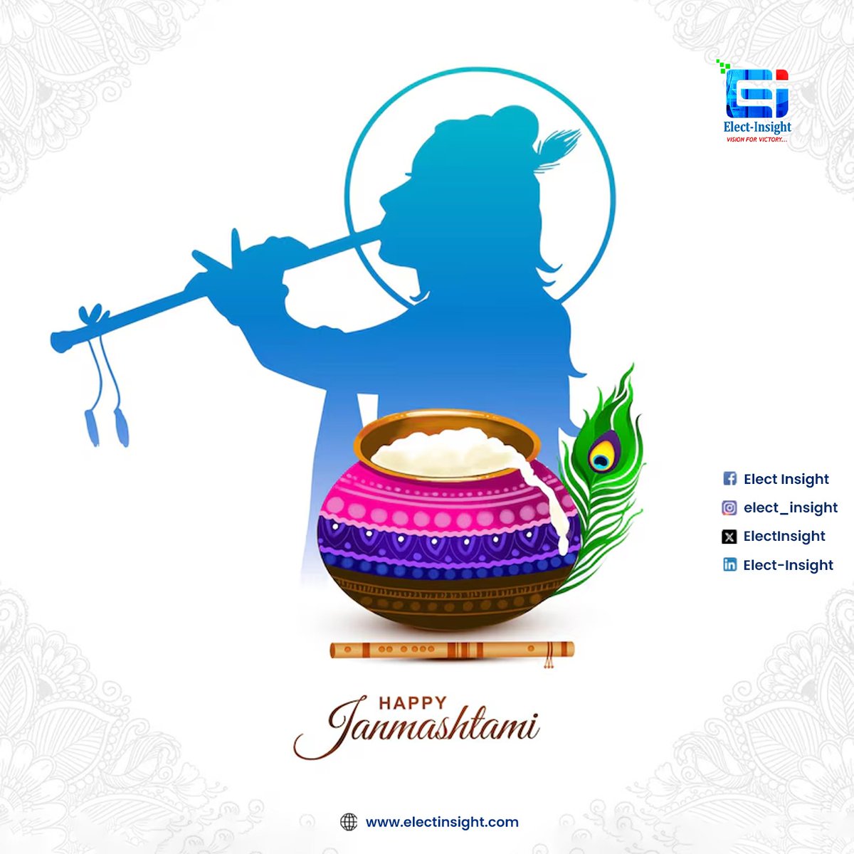 ElectInsight's tweet photo. Wishing you a joyous and prosperous Janmashtami.
.
.
#Janmashtami2024 #KrishnaJanmashtami https://t.co/1SN828w6yD