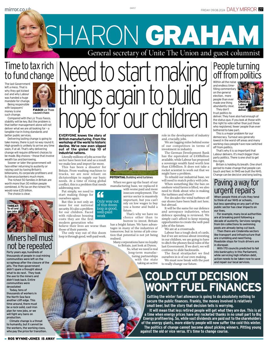 If we are serious about change and in Britain making things again, we are going to have to ditch the phony fiscal rules of the last Government.
