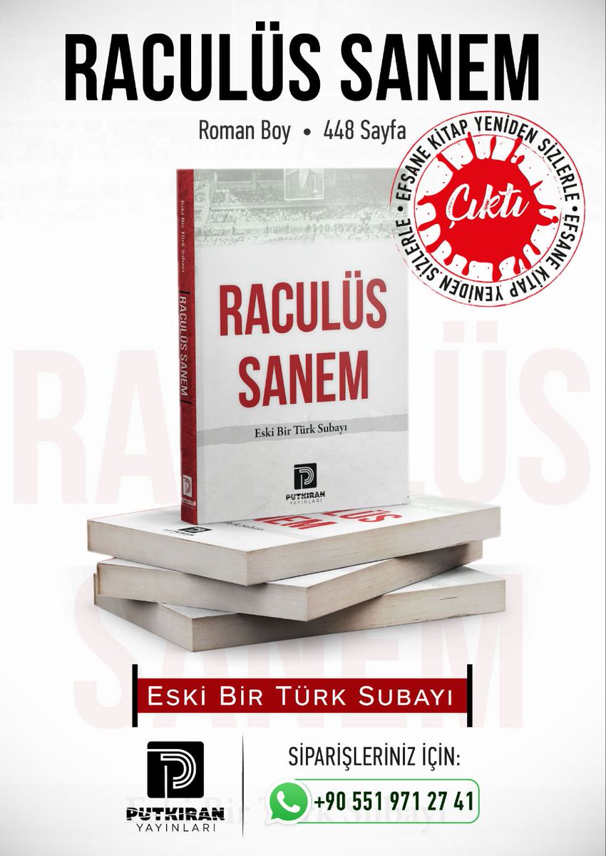 Efsane Kitap Put Kıran Yayınları'ndan çıktı!

Raculüs Sanem
Roman Boy . 448 Sayfa
Kargo dahil 250 TL.

Siparişleriniz için x hesabımıza veya WhatsApp sipariş hattımıza mesaj atabilirsiniz. 

WhatsApp sipariş hattımız: 0551 971 27 41
