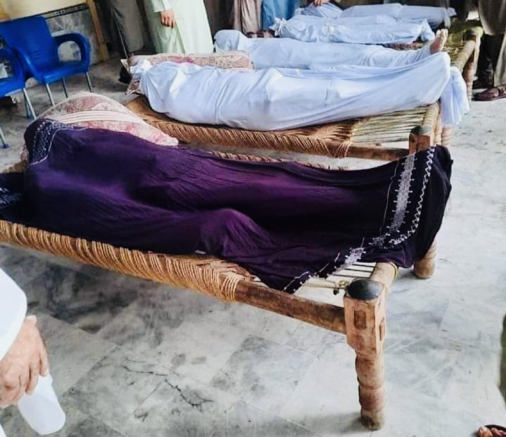 Five innocent Waziristani civilians were martyred &amp; a dozen injured in an explosion in Razmak Bazaar of  Waziristan. Every day in Waziristan, civilians r martyred in target killings &amp; explosions. The security agencies responsible for law &amp; order has failed in its responsibility.