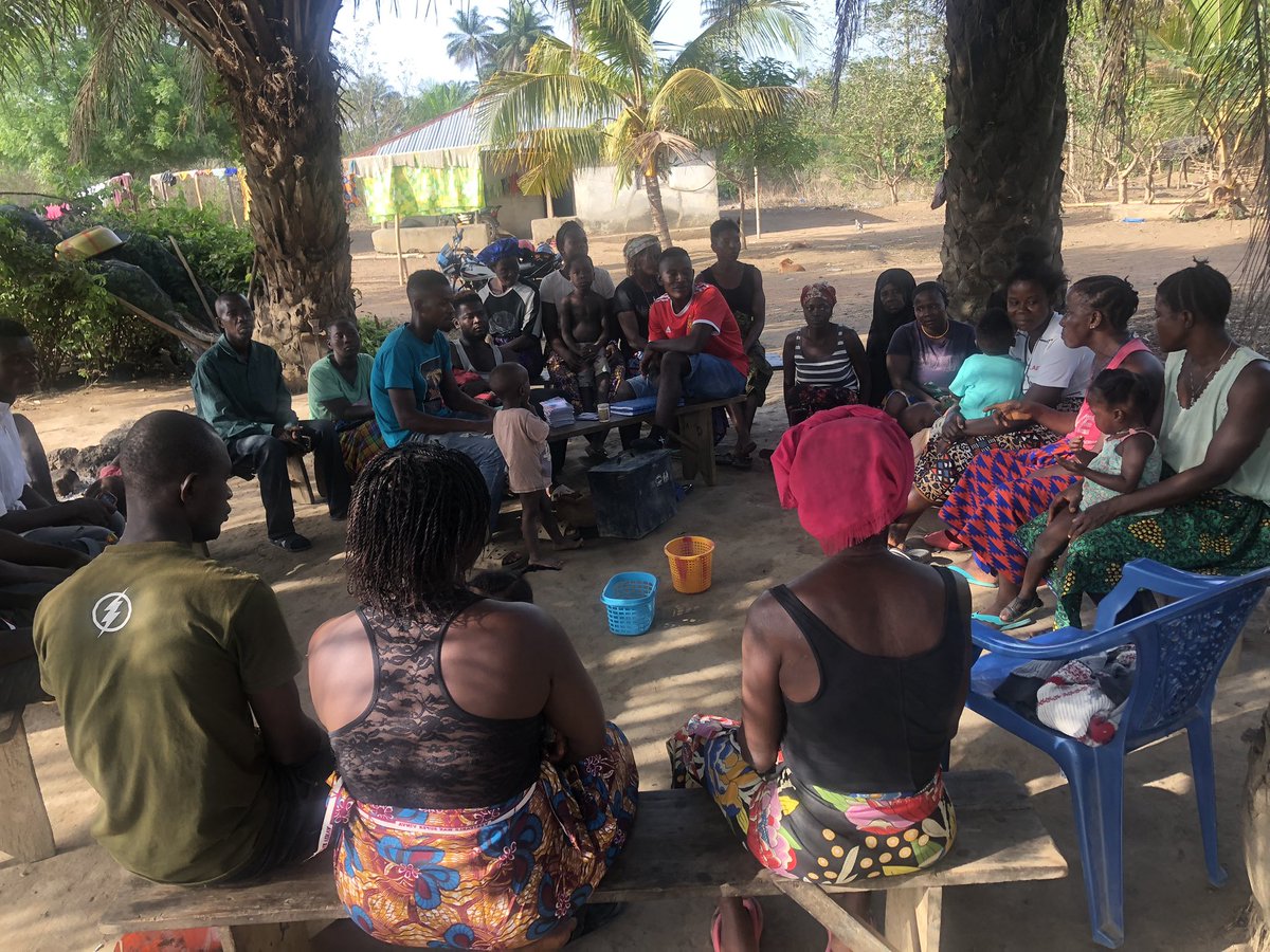 Tombay village  #Fakunya chiefdom #MoyambaDistrict through the #villagedevelopmentprocess has raised Le32,900 from hired
community labor activities and revolving loan scheme.This money is used to support community members when the need arises
