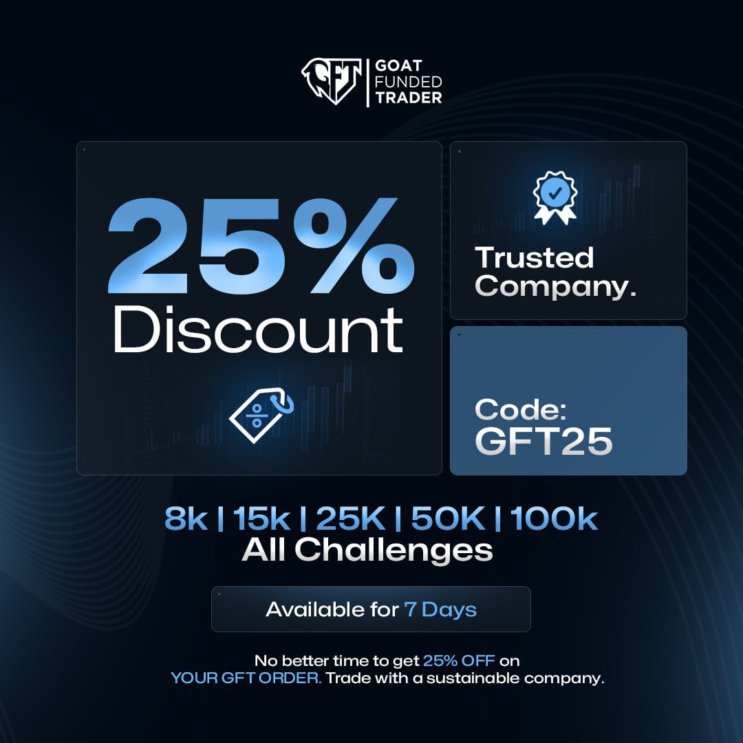 Ismail zakx (@ismail_zakx) on Twitter photo There’s less than 48 hours to get 25% off your next <a href="/GoatFunded/">Goat Funded Trader</a> challenge using code: GFT25 at checkout!!
Free 1 month access to the best trade journaling software <a href="/MTJsoftware/">My Trading Journey</a>
Triple pay day option for payouts!
Click the link below to grab yours: goatfundedtrader.com/aff/899/ There’s less than 48 hours to get 25% off your next <a href="/GoatFunded/">Goat Funded Trader</a> challenge using code: GFT25 at checkout!!
Free 1 month access to the best trade journaling software <a href="/MTJsoftware/">My Trading Journey</a>
Triple pay day option for payouts!
Click the link below to grab yours: goatfundedtrader.com/aff/899/