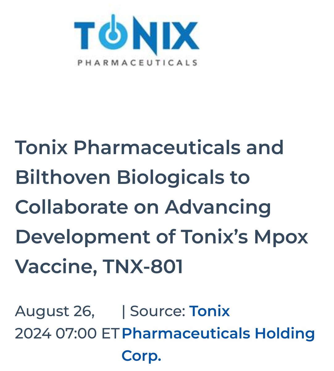 MarioSpain1981's tweet image. $TNXP 🎉 #MPOX