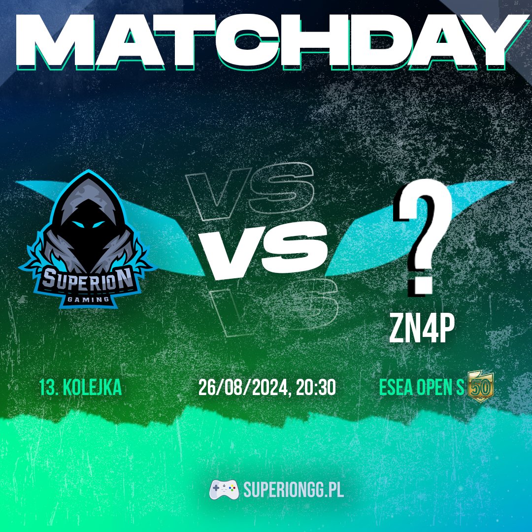 SUPER1ONGAM1NG's tweet photo. Dziś 20:30 - pojedynek w ESEA Open S50. 
Aktualnie posiadamy bilans 6-6, więc jest to dosyć ważny mecz w kontekscie awansu do playoffów.

Transmisja na kanale:
https://t.co/0wAec06DGP

Widzimy się o 20:30! https://t.co/aTvgA8JBaK