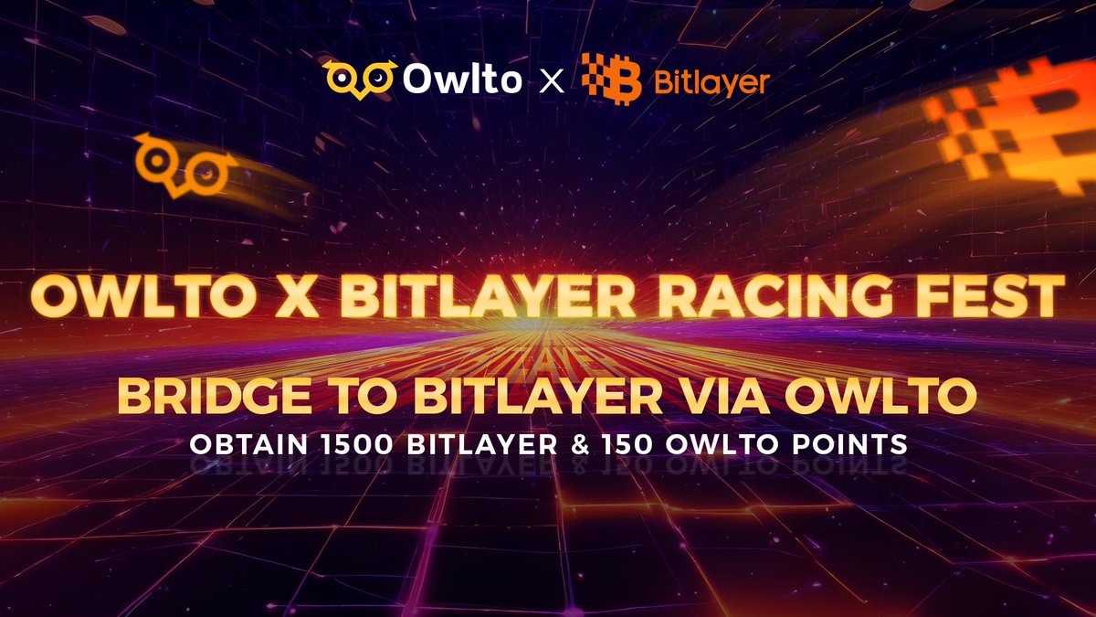 Owlto_Finance's tweet image. 👀 R u ready to join in @BitlayerLabs 𝐑𝐚𝐧𝐜𝐢𝐧𝐠 𝐅𝐞𝐬𝐭 with Owlto?
Daily bridging to Bitlayer via Owlto, you'll earn:
✅ 1500 Bitlayer Points
✅ Extra 150 Owlto Points
👉 owlto.finance/?to=Bitlayer
#OwltoFinance #Bitlayer #airdrop