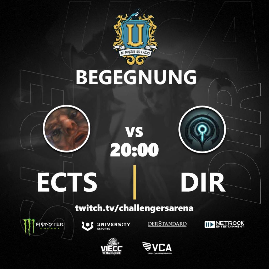 VCA Vienna Challengers Arena (@vcavienna) on Twitter photo Ein letzter Platz ist nur noch übrig! Wer schafft es in die Playoffs? Schaltet ab 20:00 ein, feuert eure Uni an und gewinnt 2 Weekend Tickets für die <a href="/ViennaComicCon/">VIECC® Vienna Comic Con</a>! twitch.tv/challengersare… Ein letzter Platz ist nur noch übrig! Wer schafft es in die Playoffs? Schaltet ab 20:00 ein, feuert eure Uni an und gewinnt 2 Weekend Tickets für die <a href="/ViennaComicCon/">VIECC® Vienna Comic Con</a>! twitch.tv/challengersare…
