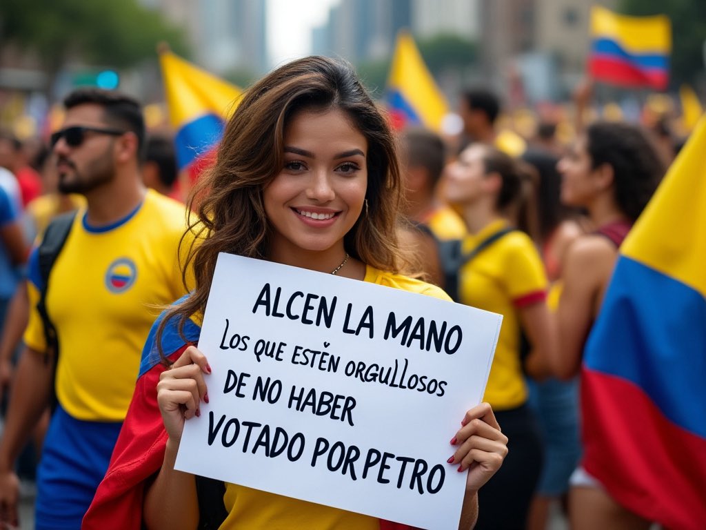 Quién más está orgulloso como ella ?

Feliz Semana
#FueraPetro