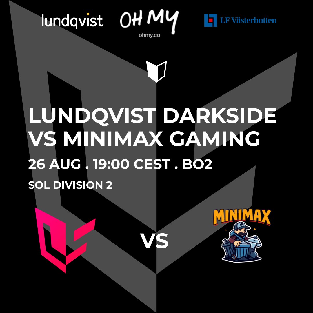 🔴MATCH DAY IN #SOL Div 2🔴

Darkside vs Minimax at 19:00 CEST. The squad has been working day and night to keep up the performance from last week. Another 2-0 is in the cards tonight. #LDSWIN