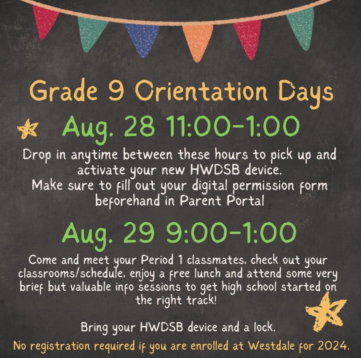 Welcome Westdale Class of 2028!