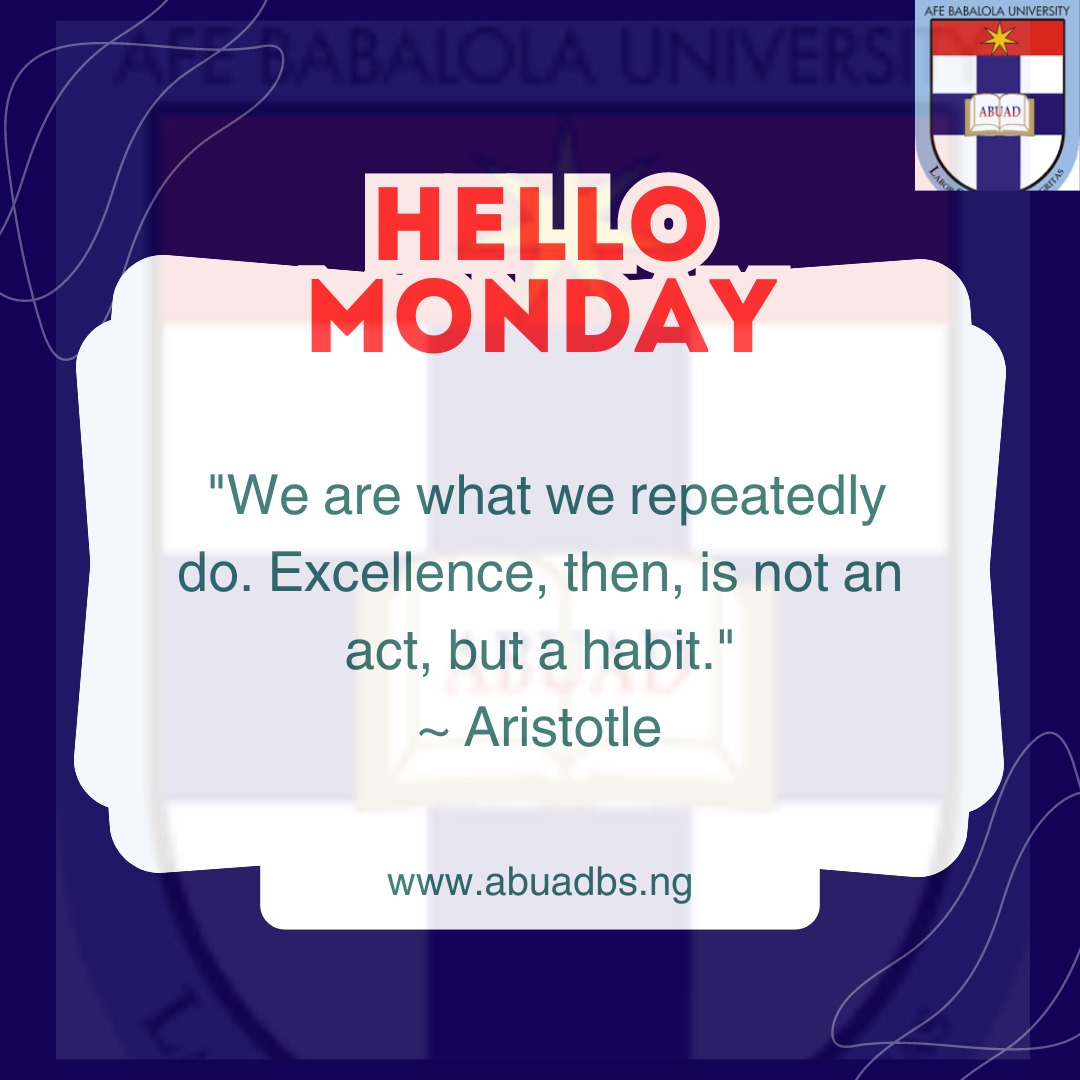 ABUAD_BS's tweet photo. #ABUADBS #ABUAD #Education #Monday #Admission #UndergraduateProgrammes  #PostgraduateProgrammes #ProfessionalProgrammes https://t.co/glvpFlrbnu