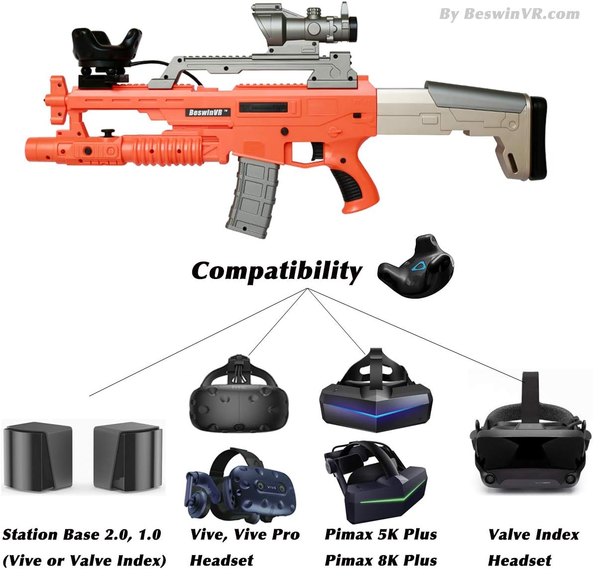 vrstorecomua's tweet image. Автомат #BeswinVR Haptic VR Gun – це перший в світі фізичний контролер для віртуальної реальності, який забезпечує реалістичний досвід стрільби завдяки зворотному зв’язку. Сумісний з #OculusQuest, #ValveIndex, #HTCVive, #WindowsMixedReality та іншими #VR 
vr-store.com.ua/avtomat-beswin…