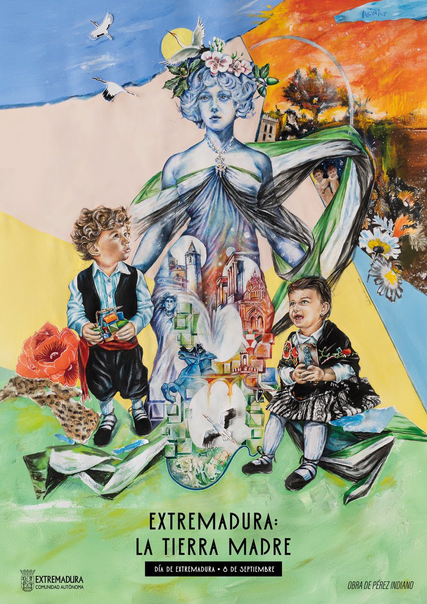 Extremadura presenta el cartel para el 8 de Septiembre de 2024 bajo el lema “La Tierra Madre”.

En palabras del propio autor, “un homenaje a la feminidad y a las mujeres que han forjado el carácter de esta tierra”.

En él aparece la diosa Ceres, algunos monumentos de la región,