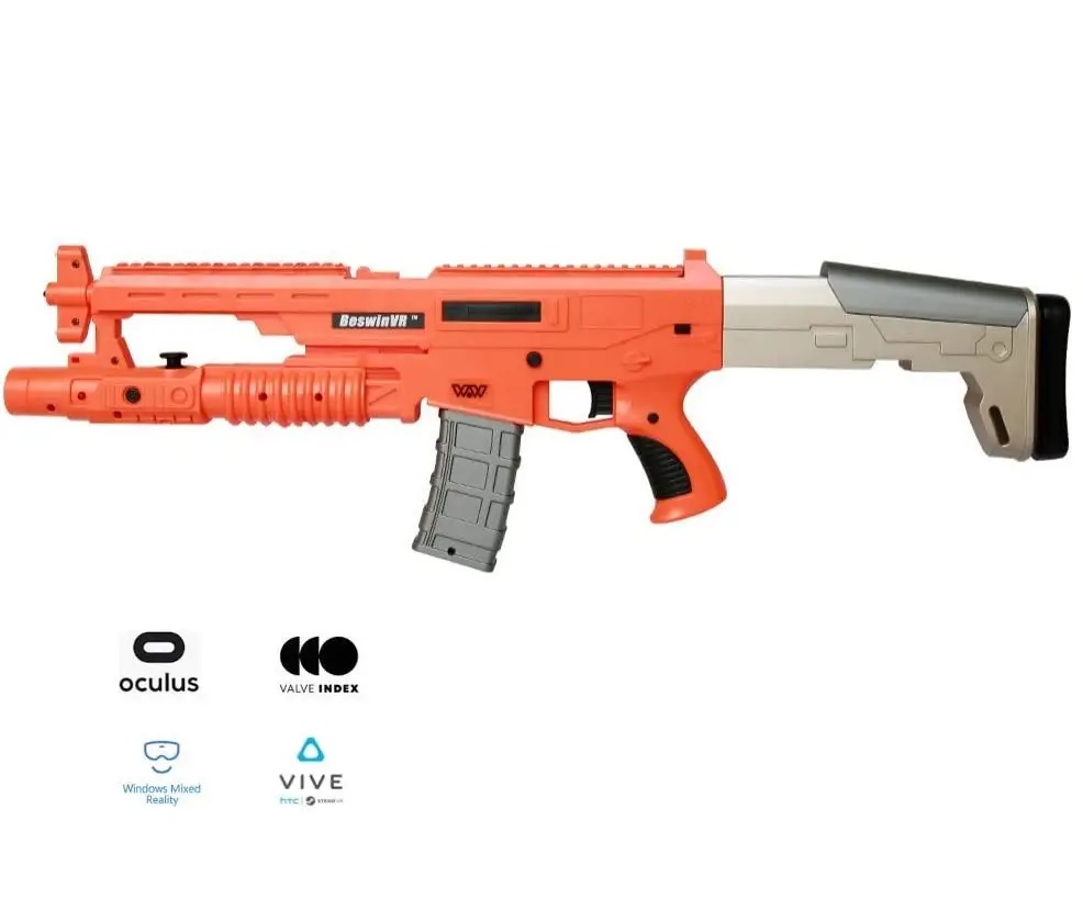 vrstorecomua's tweet image. Автомат #BeswinVR Haptic VR Gun – це перший в світі фізичний контролер для віртуальної реальності, який забезпечує реалістичний досвід стрільби завдяки зворотному зв’язку. Сумісний з #OculusQuest, #ValveIndex, #HTCVive, #WindowsMixedReality та іншими #VR 
vr-store.com.ua/avtomat-beswin…