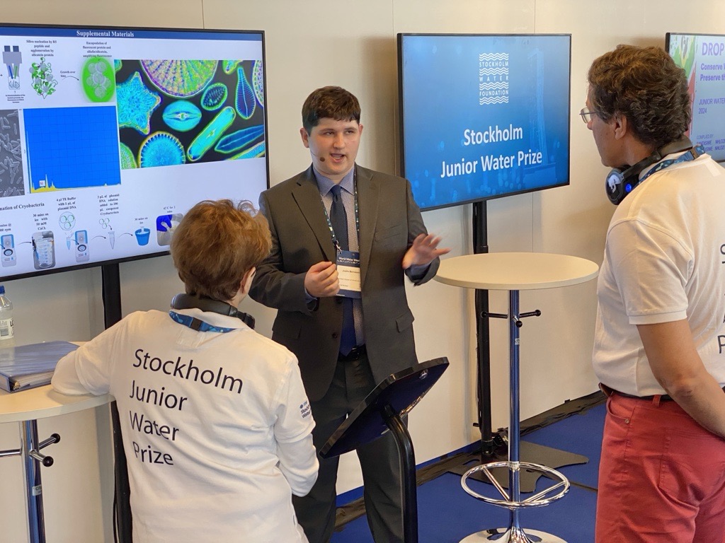 We're in Stockholm at the International Stockholm Junior Water Prize with Justin Bernstein of Connecticut representing the United States! Good luck to all the students competing this #WorldWaterWeek — your enthusiasm &amp; #research is critical to a future free of #water challenges.