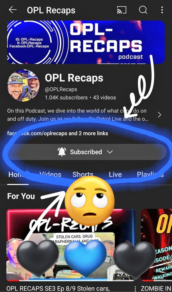 Mike G. Bryant Jr (@mikegbryantjr) on Twitter photo ⚠️Go over to YouTube, type in OPL RECAPS, open the page and hit SUBSCRIBE. Then prepare to get our "biggest interview to date" Friday at 6pm EST⚠️
<a href="/OPLRecaps/">OPLRecaps_Official</a> <a href="/YouTube/">YouTube</a> <a href="/OnPatrolLive/">On Patrol: Live • Community</a> <a href="/OnPatrolNation/">#OPNation</a> <a href="/OnPatrolMusings/">On Patrol Live Musings</a> <a href="/OfficialOPLive/">On Patrol: Live</a> ⚠️Go over to YouTube, type in OPL RECAPS, open the page and hit SUBSCRIBE. Then prepare to get our "biggest interview to date" Friday at 6pm EST⚠️
<a href="/OPLRecaps/">OPLRecaps_Official</a> <a href="/YouTube/">YouTube</a> <a href="/OnPatrolLive/">On Patrol: Live • Community</a> <a href="/OnPatrolNation/">#OPNation</a> <a href="/OnPatrolMusings/">On Patrol Live Musings</a> <a href="/OfficialOPLive/">On Patrol: Live</a>