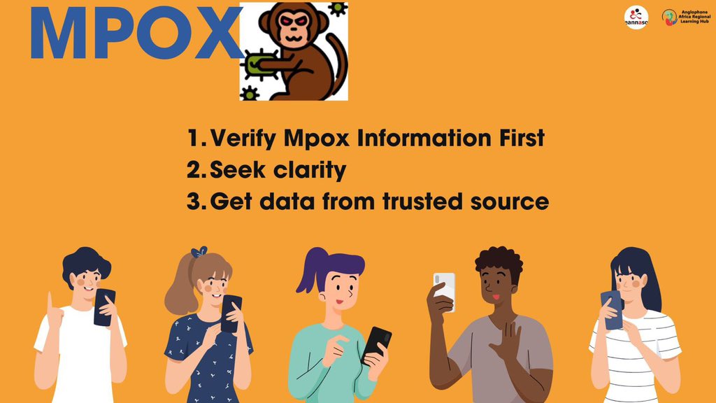 With all the information circulating about #Mpox, it's essential to share only what has been verified to help reduce misinformation and #socialmedia infodemics. Be responsible and double-check before you hit share!
#MpoxAwareness 
#eannasoforhealth
#eannasoforcommunities
