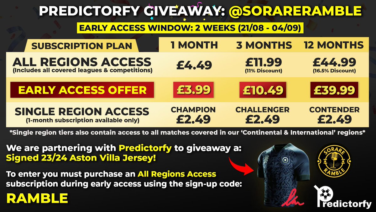 Sorare Ramble (@sorareramble) on Twitter photo Brilliant launch by the lads over at <a href="/Predictorfy/">Predictorfy</a>.
As a reminder here's the details for signing up with the Ramble offer.
#sorare Brilliant launch by the lads over at <a href="/Predictorfy/">Predictorfy</a>.
As a reminder here's the details for signing up with the Ramble offer.
#sorare