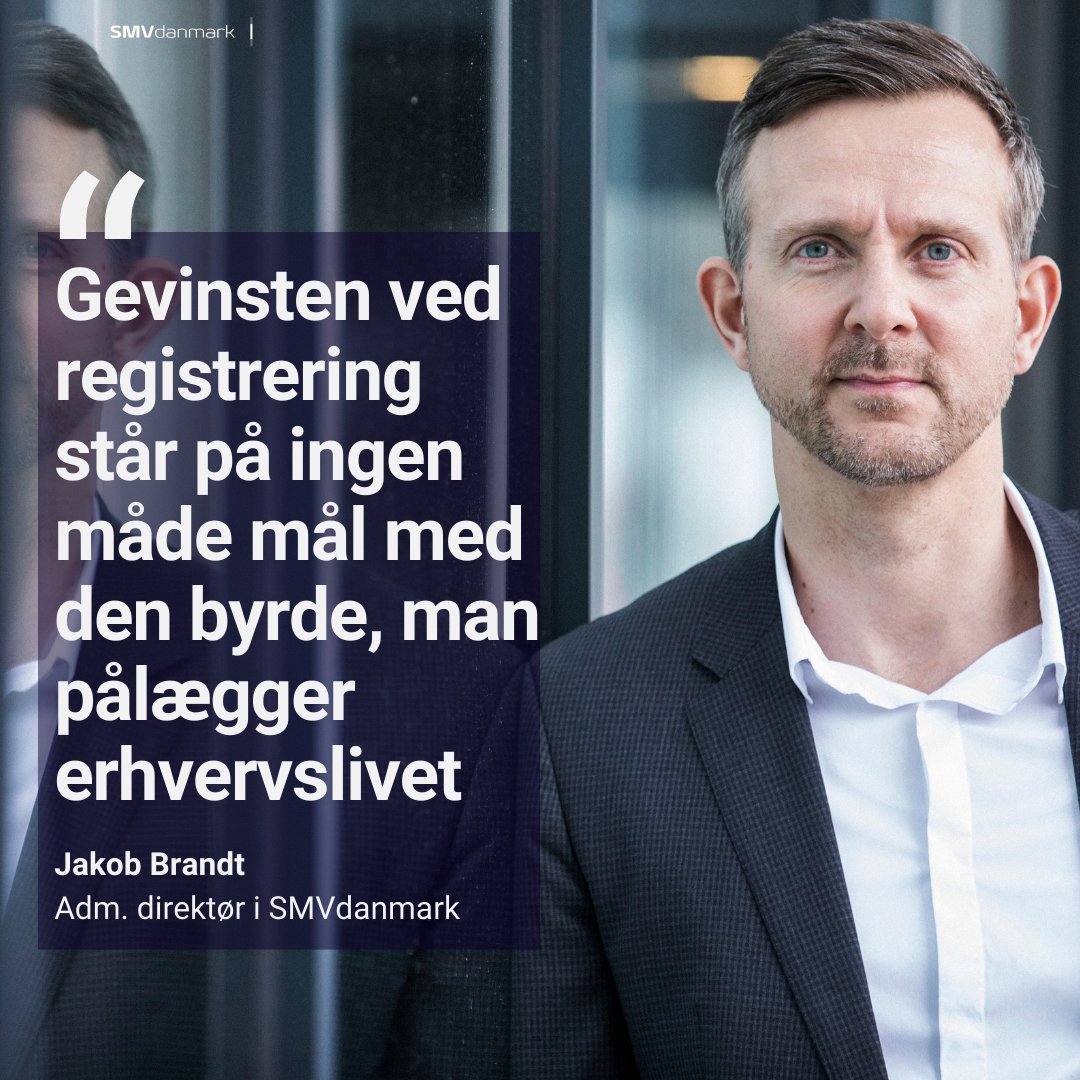 SMVdanmark's tweet photo. "Der er ingen, der kan forklare os nødvendigheden i at påføre virksomhederne en kæmpestor byrde," siger @JakoBrandt til @AvisenDanmark
Virksomheder skal nu registrere faste brugere af firmabiler, og det er urimeligt, mener vi i SMVdanmark
#smvdk #dkpol https://t.co/sAwpC6FLQw