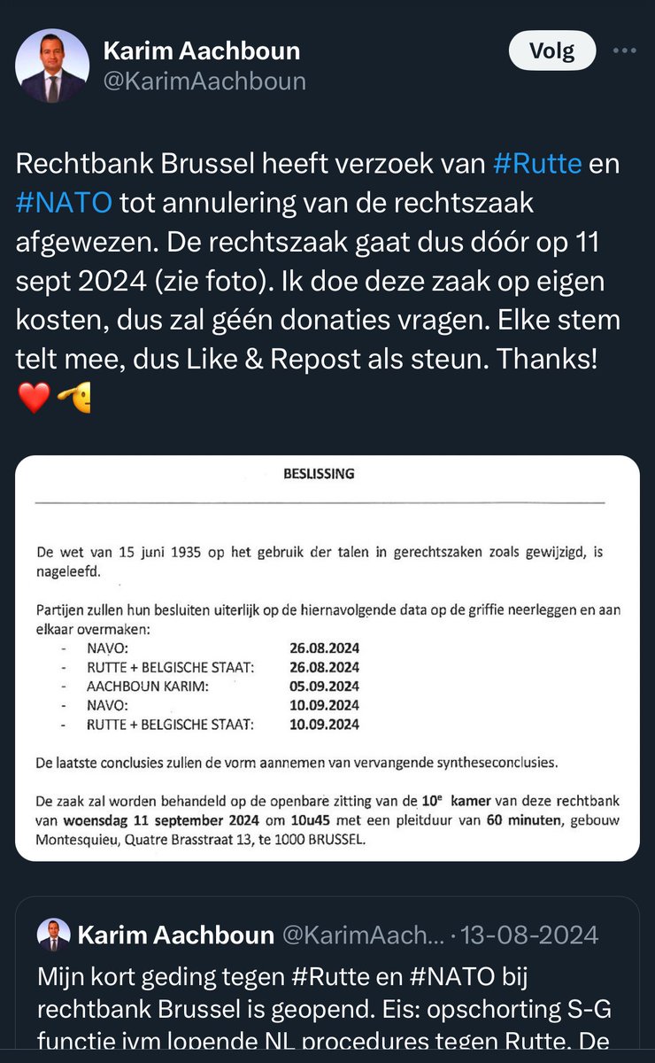 AylinBilic's tweet photo. Het zijn niet alleen kerels met dubbele achternamen die Rutte betichtingen van oplichting in EW.
Een rechtszaak tegen de benoeming van Rutte doet deze meneer echt uit landsbelang mensen. #wateenwereld is het toch. #eigendunk https://t.co/Y3S4QWwdlO