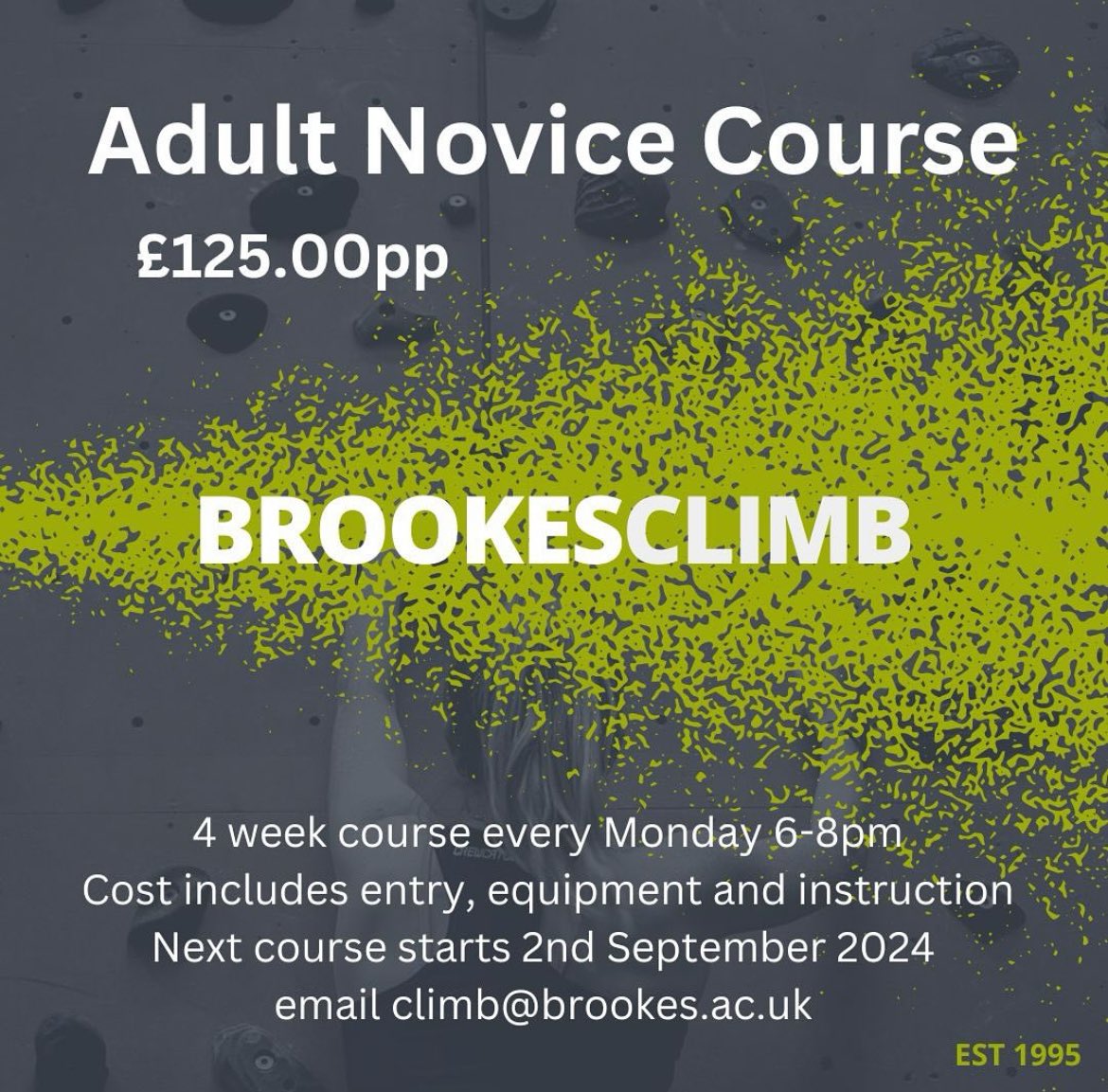 Inspired by the Olympics or just want a new challenge then try our adult novice climbing course. The course teaches basic rope skills and climbing techniques  Next course starts Monday 2nd September and costs £125 Price includes entry, equipment and instruction #learntoclimb