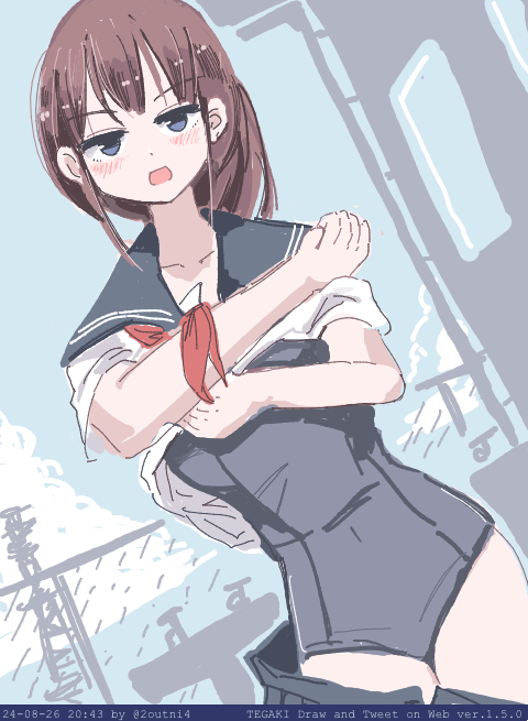 「「じゃあなんスか 家から水着着て来ちゃダメっつーんスか」 #tegaki_dt」|24のイラスト
