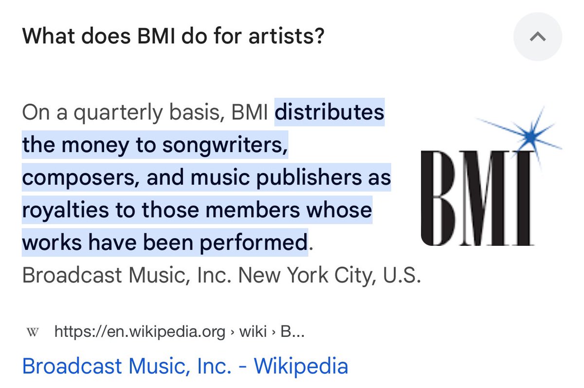 DigitalJedi_SCK's tweet photo. @DonnaPrissyrn1 Just a correction BMI handles the use requests AND pays out royalties. THEY.DON’T.OWN.THE.SONGS.  The artists and writers do, as there are actually 3 different licenses. Radio stations pay BMI AMD ASCAP (another company) and they pay the song writers and performers. #FactCheck https://t.co/NfeMlP0bbV