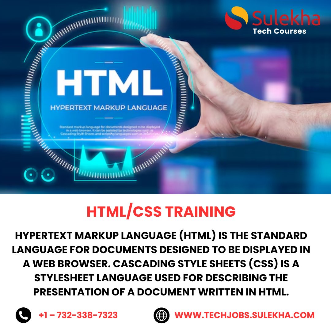 sulekhatraining's tweet image. Build the Web from Scratch!
Unlock the power of web development with our HTML and CSS training.
Course Link: techjobs.sulekha.com/html-css-train…
#htmlcss #htmltraining #csstraining #webbrowser #sulekhaittraining #sulekhaus #techjobs
