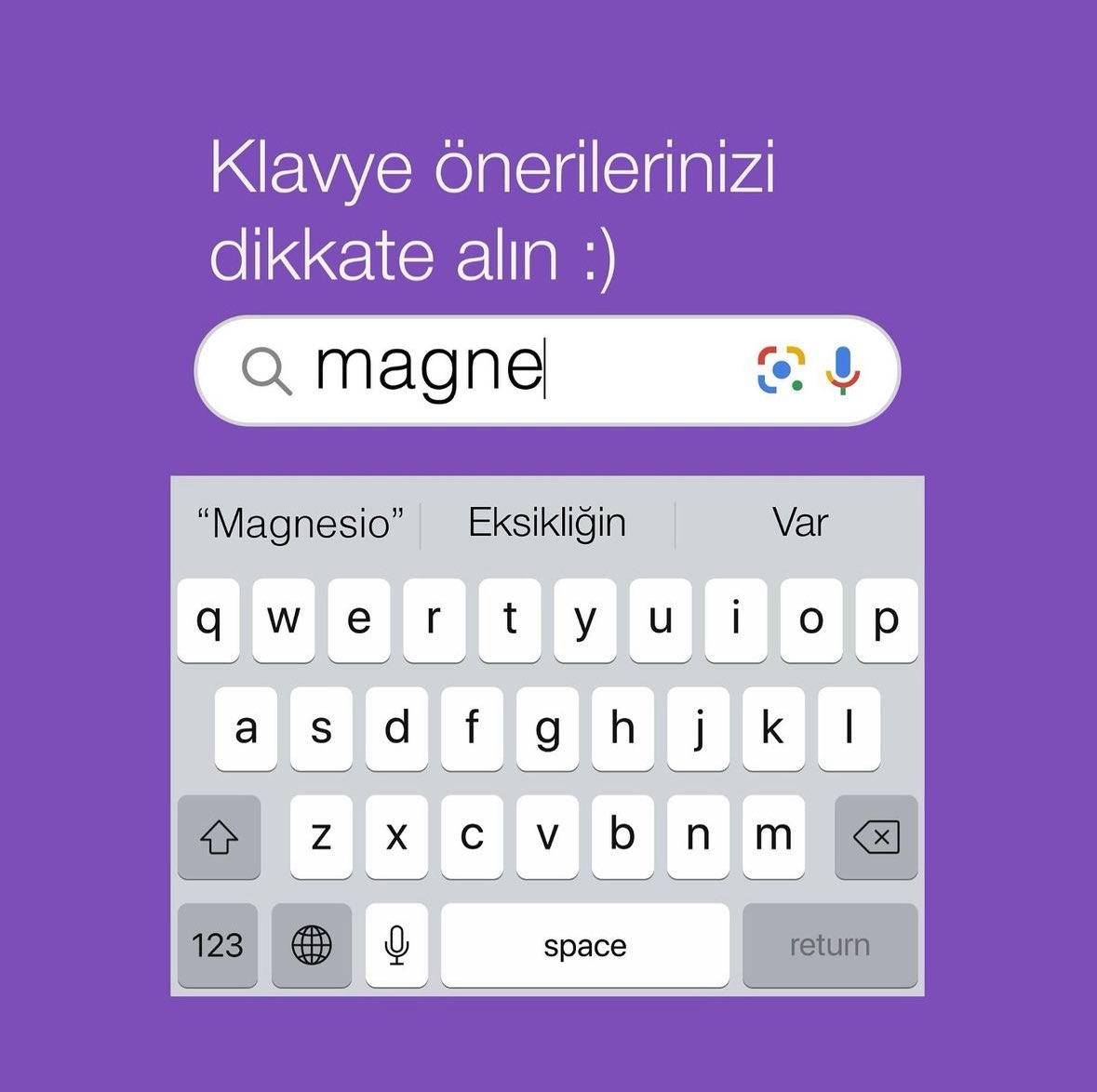 inflesstr's tweet photo. 🖐️ Klavye önerilerinizi dikkate alın! :)

Sağlığınız için ihtiyacınız olan magnezyumu ararken, klavyeniz size doğru yolu gösteriyor. 

🌟 “Magnesio” yazarak, vücudunuzun ihtiyaç duyduğu magnezyumu kolayca bulun! https://t.co/Bl8NkW1PzA