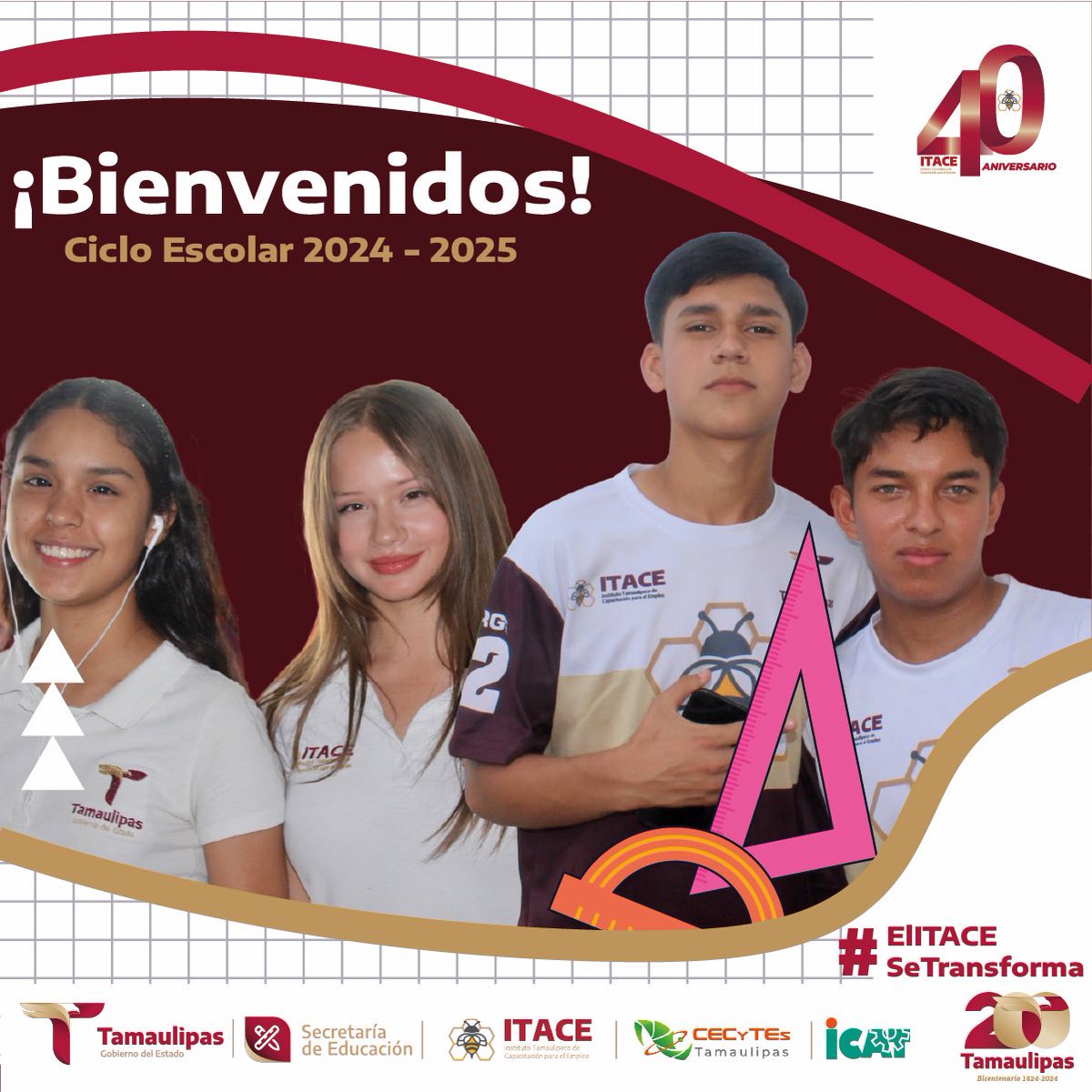 ITACETam's tweet photo. El #ITACE les da la bienvenida a nuestros estudiantes de los cuatro planteles; hoy comienzan un nuevo año escolar, deseándoles que sea un año lleno de retos, aprendizajes y sueños que se cumplan.
¡Bienvenidos! 📚
#ElITACESeTransforma 🐝 https://t.co/4K0by1kuXS