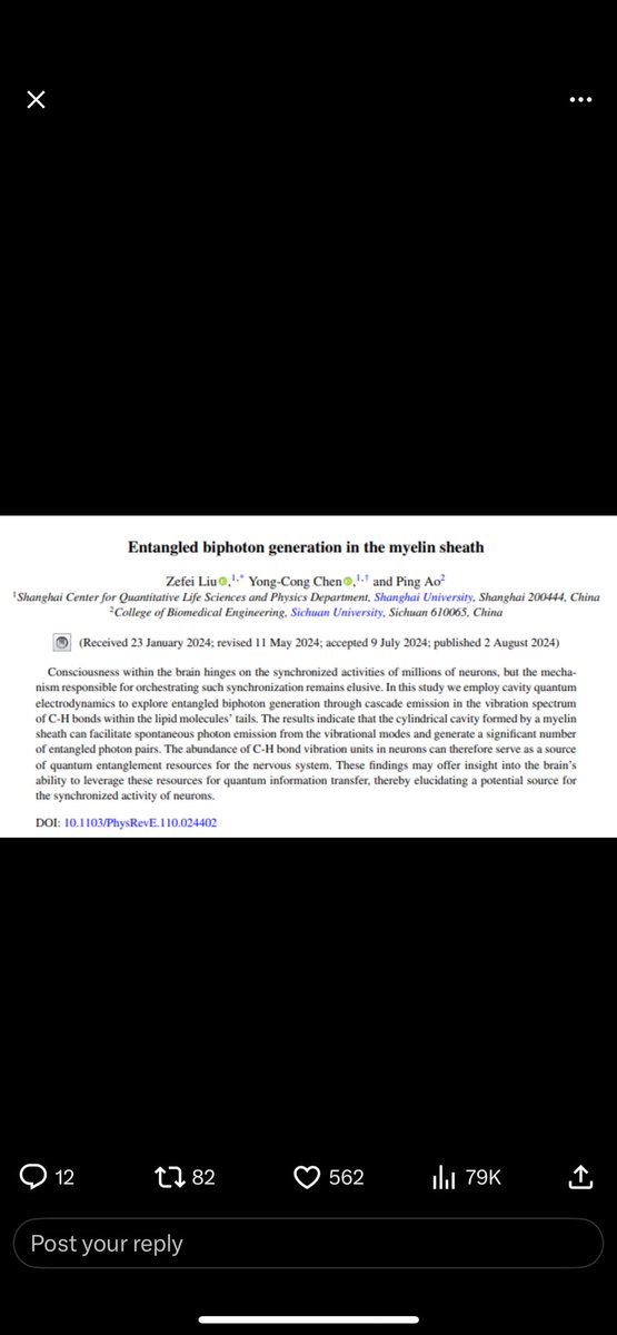 Quantum entanglement may generate consciousness.