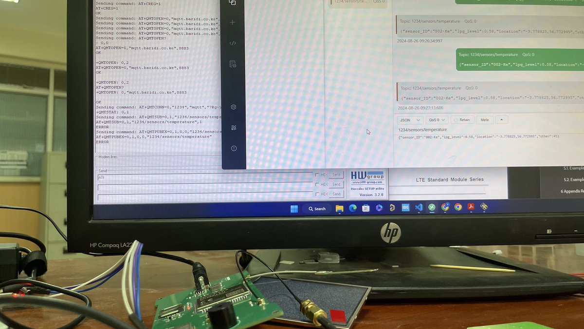 VkBoit's tweet photo. This morning we are finishing up on testing Firmware on this device we designed for our client. We are especially testing the MQTT communication and network connection. 
The display was designed with LVGL and the general firmware can be updated OTA (Over the Air) https://t.co/QVvWD4GOFg