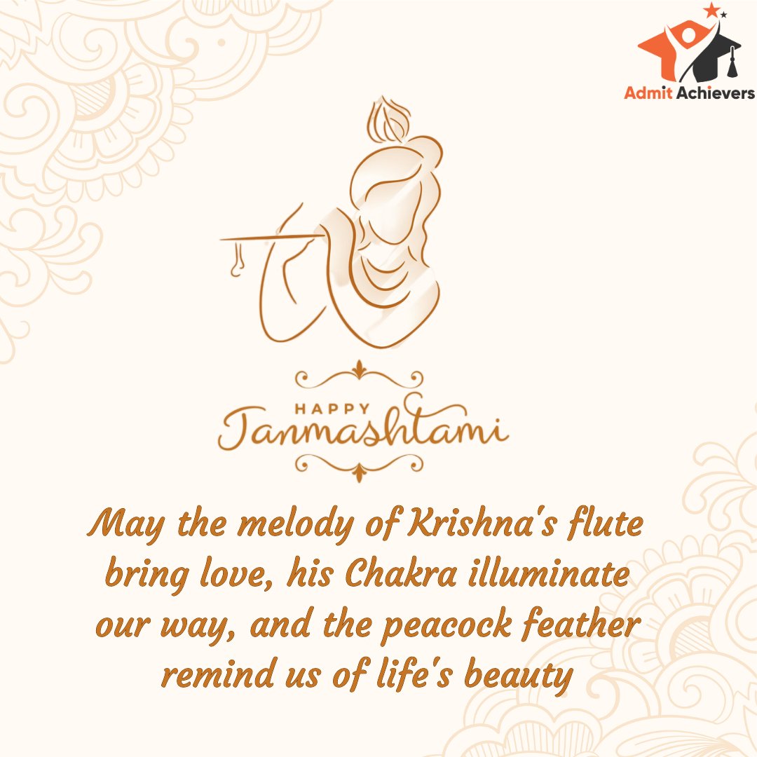 AdmitAchievers's tweet photo. #JaiShreeKrishna
On #Janmashtami we celebrate the #divinebirth of #ShriKrishna, who arrived amidst adversity to spread #love, #wisdom &amp; #truth. Let his story #inspire us to stand for #righteousness and embrace the #joy and beauty of #life.
#radheradhe #admitachievers https://t.co/OlEbojbXd4