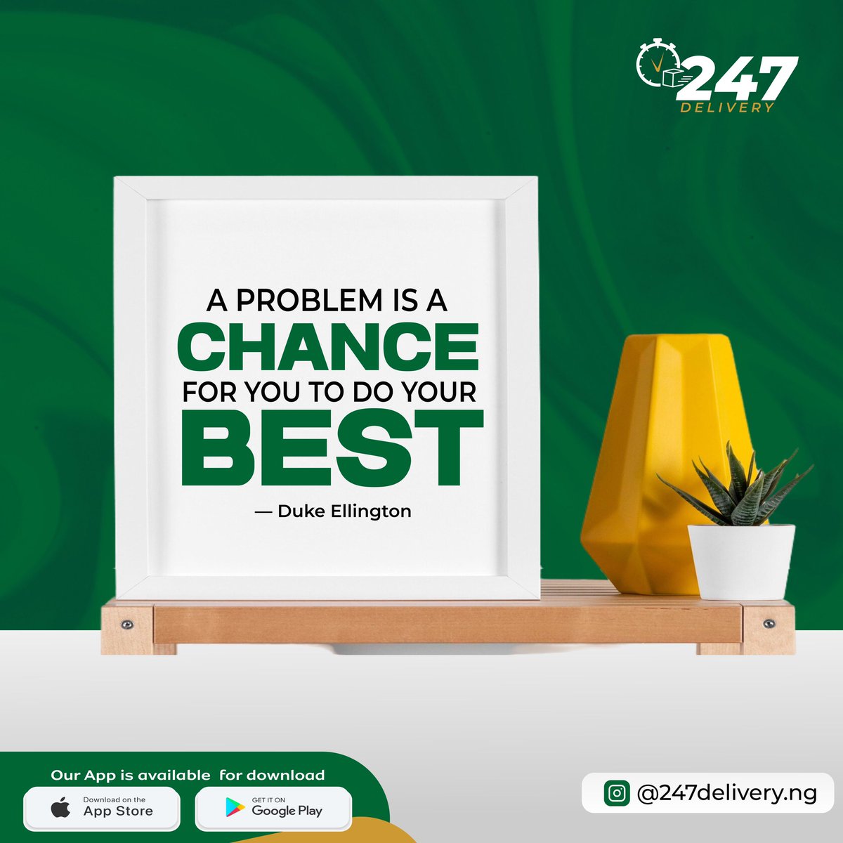 247deliveryng's tweet photo. Every problem is just a stepping stone to greatness!
Embrace the challenges and show the world what you're made of!
Let’s turn challenges into opportunities this week! 💪
Happy Monday!
#Mondaymotivation #247delivery https://t.co/R0PLmrmrqV