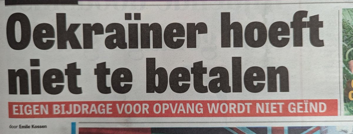 Oekraïner hoeft niet te betalen.
Nederlander moet wel betalen.
'We zijn gek geworden'