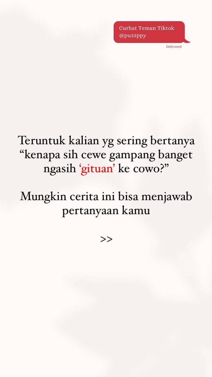 Miris banget bacanya... 🥀

Jadi begini alasan cewe gak bisa nolak ajakan untuk ngewes‼️