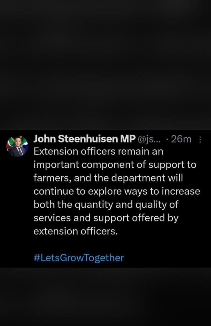 Khanyisani1403's tweet photo. ⁦@jsteenhuisen⁩ let us achieve this ASAP minister #unemployedAgricGraduates #ReinstateAPPs https://t.co/Ja698yQsrp