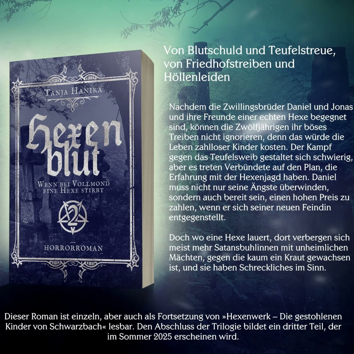TanjaHanika's tweet photo. Drüben bei Insta startet eine coole Schnitzeljagd mit üppiger Buchbox als Gewinn.
Schaut gerne vorbei, wenn ihr möchtet. ✨🧹
#Hexenblut #hexenhorror #Hexengeschichten https://t.co/DnikTDH95I