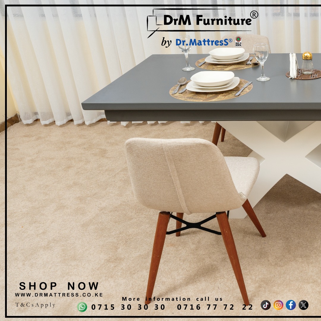 dr_mattress's tweet image. Blending beauty with every bite.

✅Samba Chair WAS KES 16,700 NOW KES 12,525

📍Our Locations Countrywide: bit.ly/3JJi66p

☎For Enquiries: +254 715 30 30 30

#DrMFurniture #HomeDining #DesignElegance #DiningPerfection #FurnitureArt #HomeStyle #FurnitureCraftsmanship