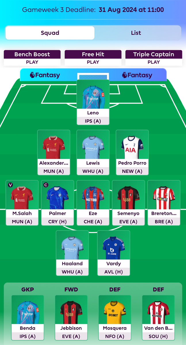 GeezaFpl's tweet photo. @thefplbois #Fourmium !! Had to out do my #Threemium team didn’t you?😂
Even tho yours is just a draft it’s nice to see a team like mine that’s unbalanced AF😅 who needs balance when you’ve got the big hitters?⚖️☯️😂 https://t.co/ZQJpvYKhzf