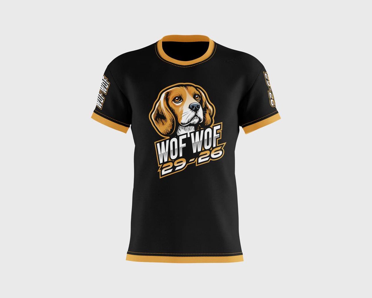 jack_theBeagle's tweet photo. BIG NEWS! 

$Wofwof, the OG meme, is leveling up with his own clothing brand! 
And to those who slept on the low prices, sorry to say...

 YOU MISSED OUT! 

We're dropping the FIRST EVER men's sports shirt and it's about to be EVERYTHING!

 #WofwofWear #MemeToMainstream #SportsShirt"
