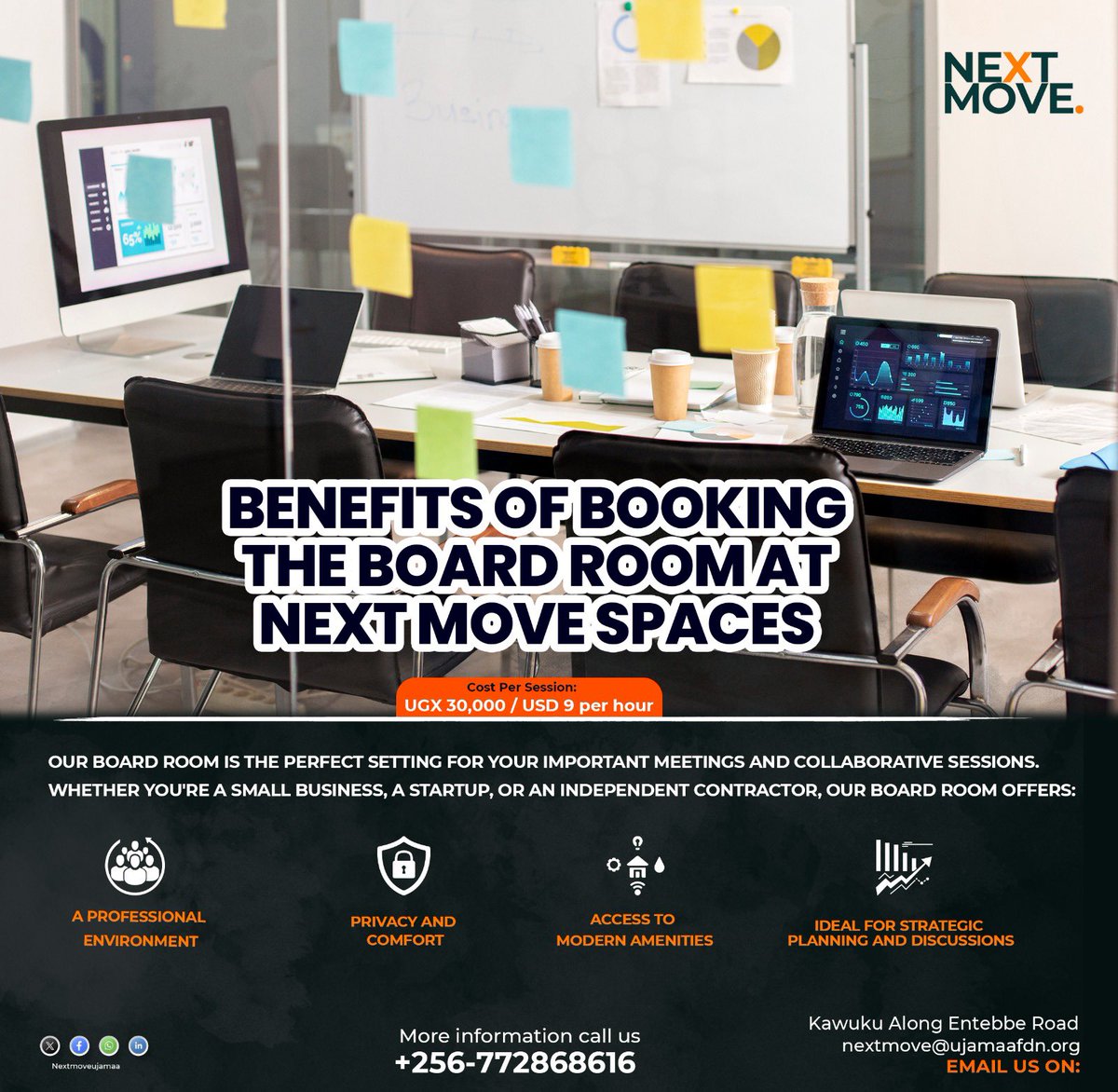 Experience our boardroom’s professional environment, complete with privacy and modern amenities—perfect for strategic planning and collaboration. Call now to book your session or schedule a virtual tour. ✅#BusinessSuccess #NextMove #BoardRoomBooking #Affordable #viral #trend