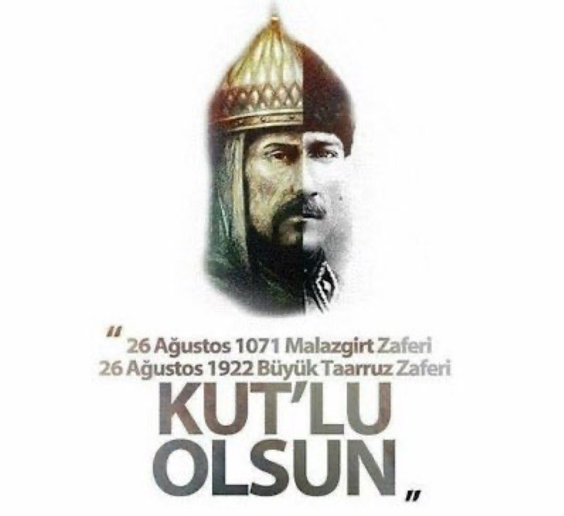 Kan damlayan kılıçlarımızla...
Kan damlayan namlularımızla...

26 Ağustos Türk şahlanışı!
#Malazgirt ve #BüyükTaarruz zaferlerimiz kutlu olsun!