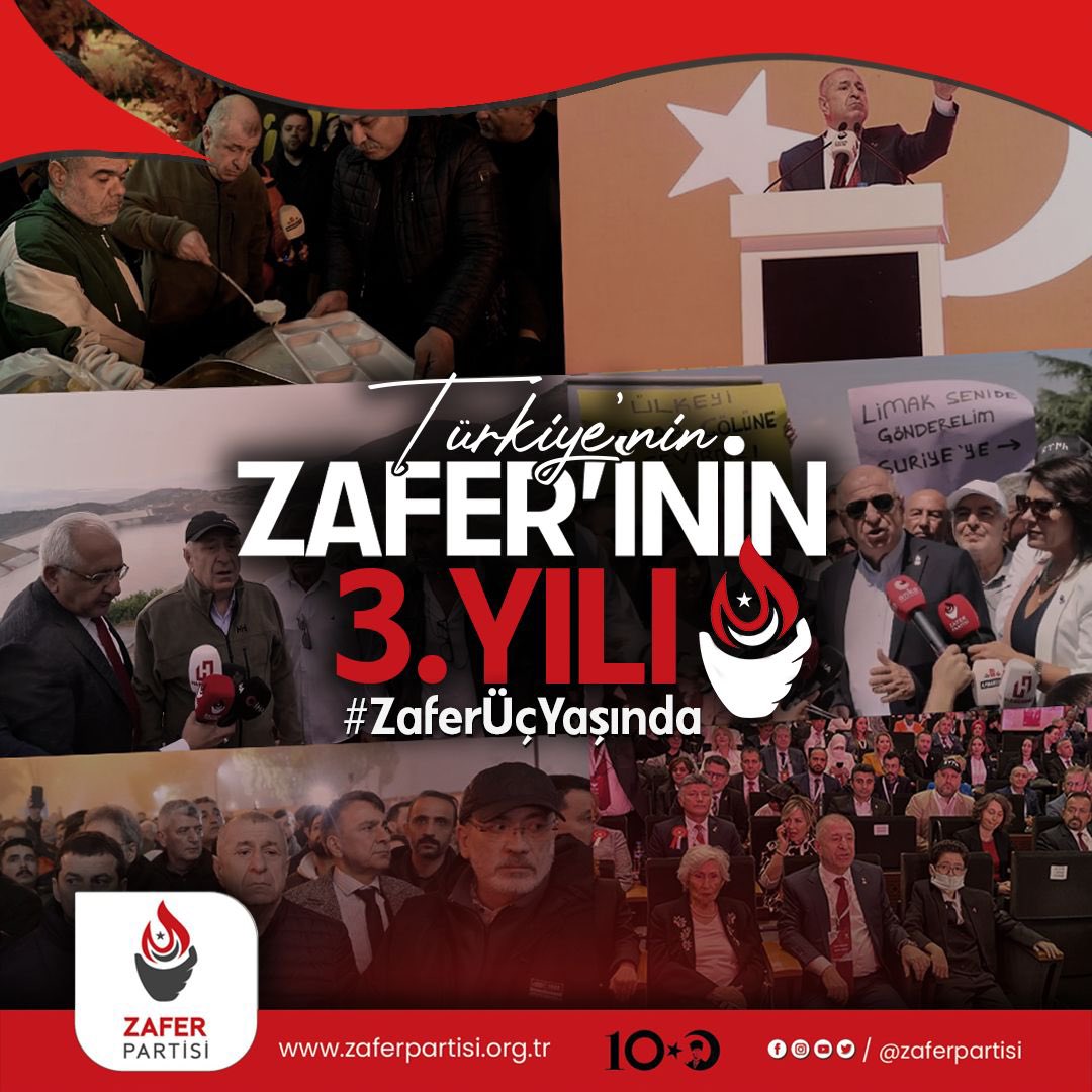 Bugün 26 Ağustos. Kadim ve ebedi olan Büyük Türk Milleti’nin şanlı zaferler kazandığı, gücüne güç kattığı çok özel bir gün.

Bugün, aynı zamanda Genel Başkanımız Sayın Prof. Dr. Ümit Özdağ’ın partimizi kurduğu gün.

“Zafer Türk Milleti’nin Olacak” diyerek yola çıkan