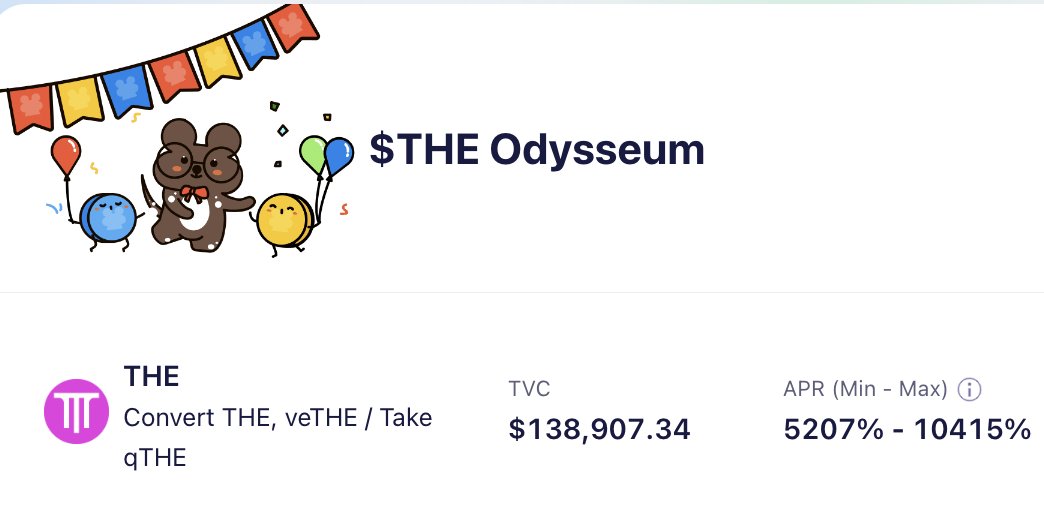 Last days to convert your THE or veTHE to qTHE and earn some crazy boosted APR ! 

Join here : quoll.finance/campaign