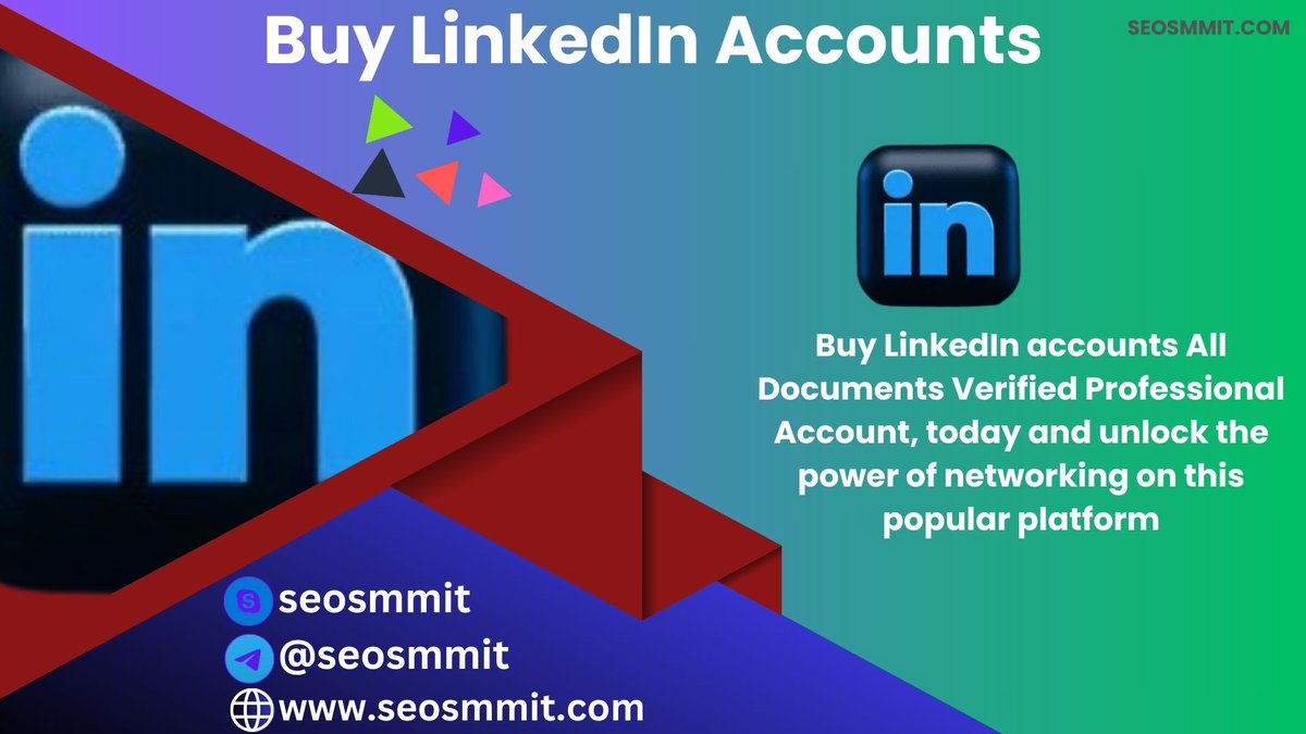 Buy LinkedIn Accounts

seosmmit.com/product/buy-li…

If You Need So, Contact US

Skype: seosmmit
Telegram: @seosmmit
​Whatsapp: +1(862) 272-7541
Gmail:smmseoit@gmail.com

#buylinkedinaccounts
#linkedinaccounts
#laurynhill
#abc730
#taapseepannu
#GoogleGemini
#NaneNaneMarch