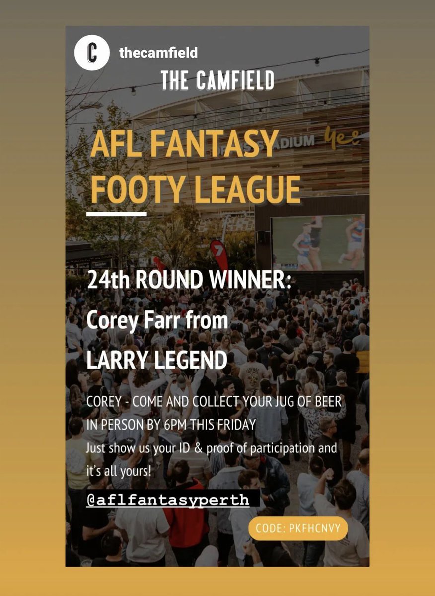 AFLFantasyPerth's tweet photo. Round 24 highest round score π
#AFLFantasyPerth #AFLFantasy https://t.co/zR1O6bL9pK