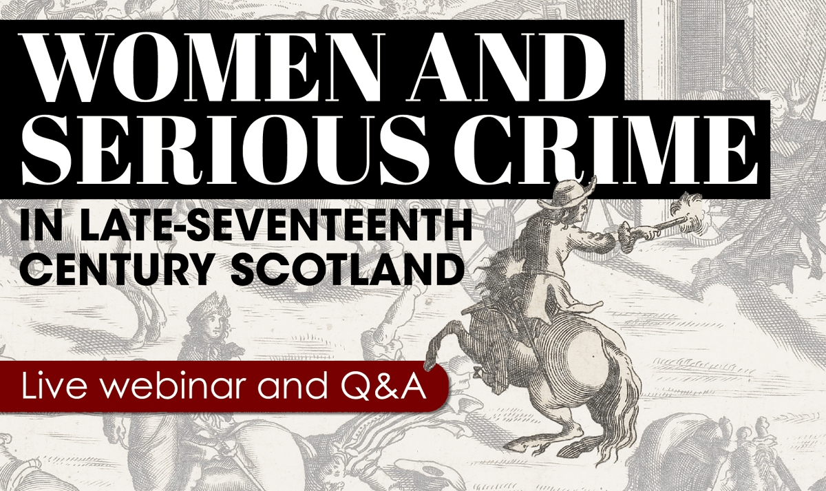 Allan Kennedy (@allan_d_kennedy) on Twitter photo My FREE <a href="/HistoryScotland/">History Scotland</a> webinar on 'Women and Serious Crime in Late-17th Century Scotland' is this Thursday. Learn about women as both perpetrators and victims of serious criminality c.1660-c.1700. Sneak preview of my upcoming book with <a href="/EdinburghUP/">Edinburgh University Press</a>!
r1.dotdigital-pages.com/p/73DN-FQO/cri… My FREE <a href="/HistoryScotland/">History Scotland</a> webinar on 'Women and Serious Crime in Late-17th Century Scotland' is this Thursday. Learn about women as both perpetrators and victims of serious criminality c.1660-c.1700. Sneak preview of my upcoming book with <a href="/EdinburghUP/">Edinburgh University Press</a>!
r1.dotdigital-pages.com/p/73DN-FQO/cri…