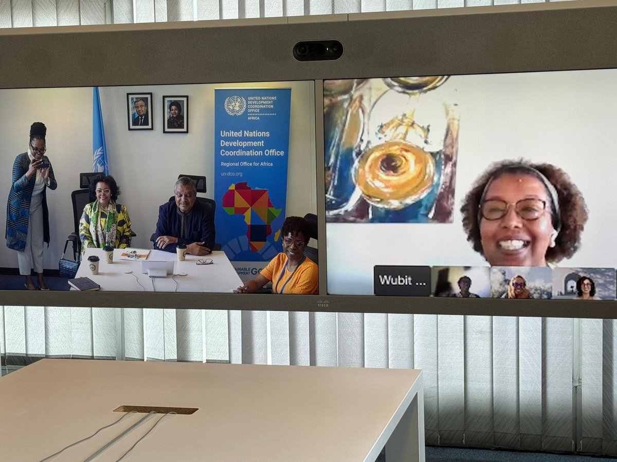 Such an honor &amp; privilege to get to meet in Addis Abeba &amp; virtually from Dakar <a href="/nardosbthomas/">Nardos BEKELE-THOMAS</a>, CEO of <a href="/NEPAD_Agency/">AUDA-NEPAD</a> whose strategic vision will help us build bridges with UN Resident Coordinators <a href="/UN_SDG/">UN Sustainable Development Group 🇺🇳</a> Country Teams &amp;  accelerate implementation of #Agenda2030  and #Agenda2063