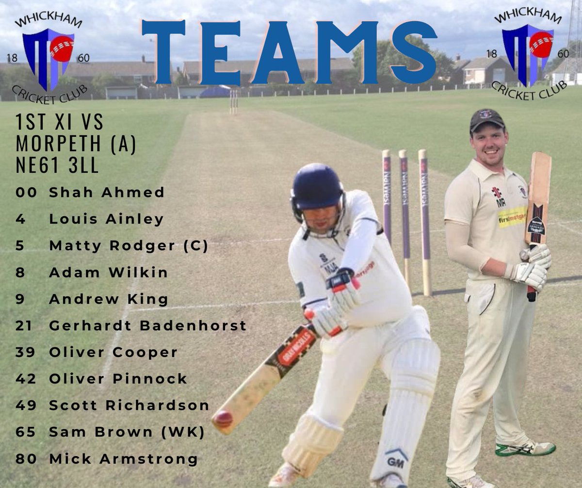 Whickham CC (@whickhamcc) on Twitter photo Looking for something to do this bank holiday Monday? Why not pop along to <a href="/MorpethCC/">Morpeth Cricket Club</a> where our 1st XI are playing from 12:30.
Matty our player to watch today!
Sponsored by JMZ Medical Ltd. Looking for something to do this bank holiday Monday? Why not pop along to <a href="/MorpethCC/">Morpeth Cricket Club</a> where our 1st XI are playing from 12:30.
Matty our player to watch today!
Sponsored by JMZ Medical Ltd.
