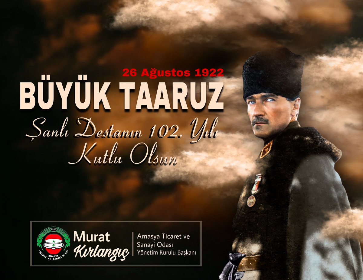 Büyük Taarruz’un 102. yıl dönümünde Başkomutan Gazi Mustafa Kemal Atatürk ve tüm kahraman silah arkadaşlarını saygı ve minnetle anıyorum. 🇹🇷

#BüyükTaarruz